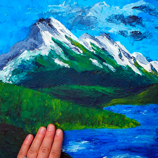 Paste Painting using Palette Knife Painting Technique with Golden Light Modeling Paste