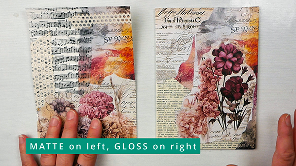Matte and Gloss Acrylic Medium for Collage