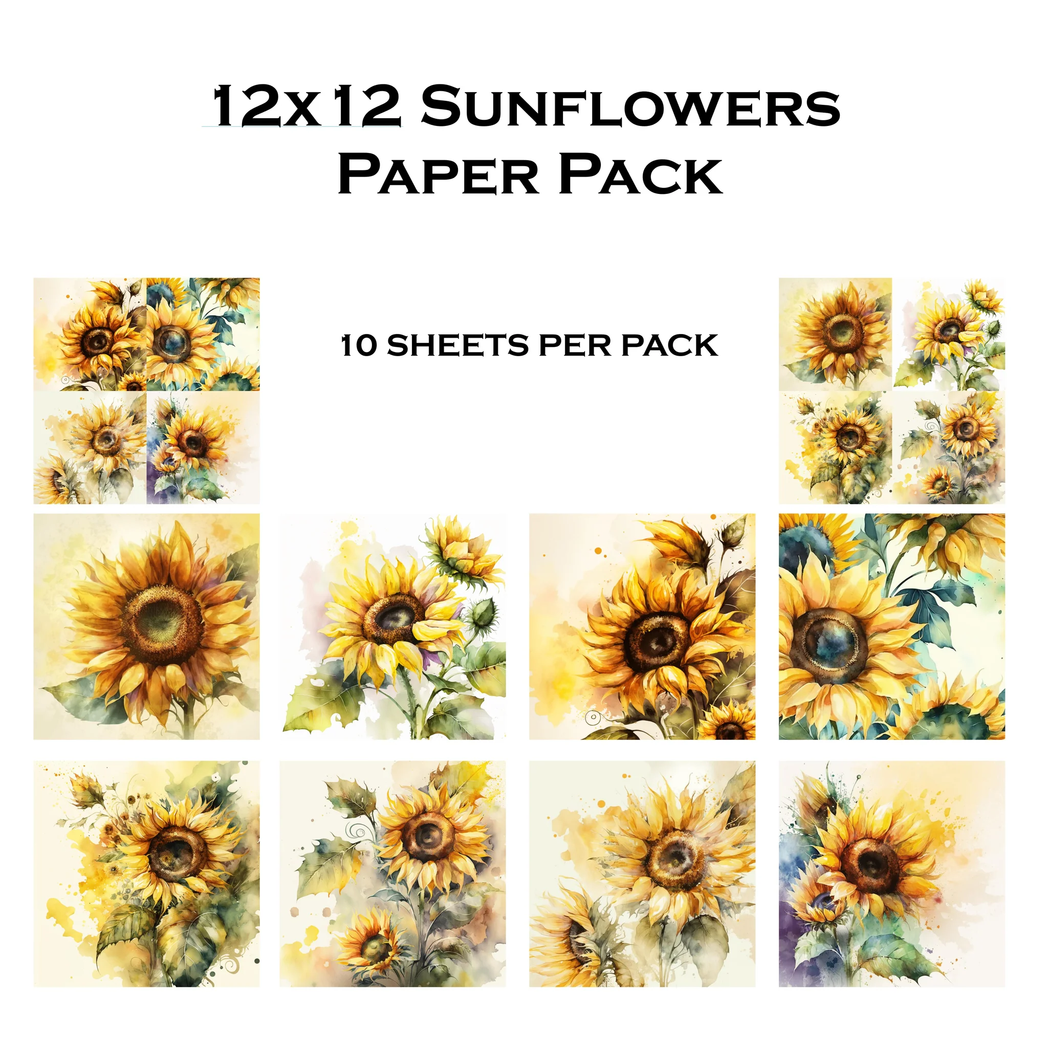 Sunflower 12x12 Paper Pack Simply Stated Design