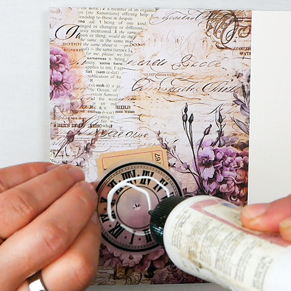 Using Art Glitter Glue to Apply Acetate