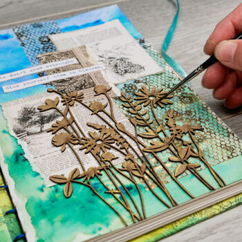How to get past a creative block- try this amazing mixed media art journal page!