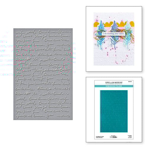 Spellbinders - Dina Wakley Media - 2D Embossing Folder - Scribbled Letter