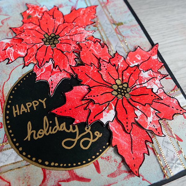 Nadine Milton's Festive and Fabulous Holiday Card Gel Print Class