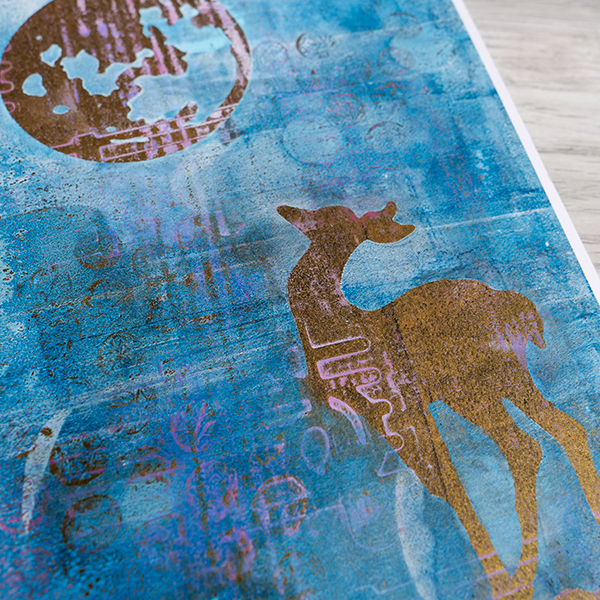 Nadine Milton's Festive and Fabulous Holiday Card Gel Print Class