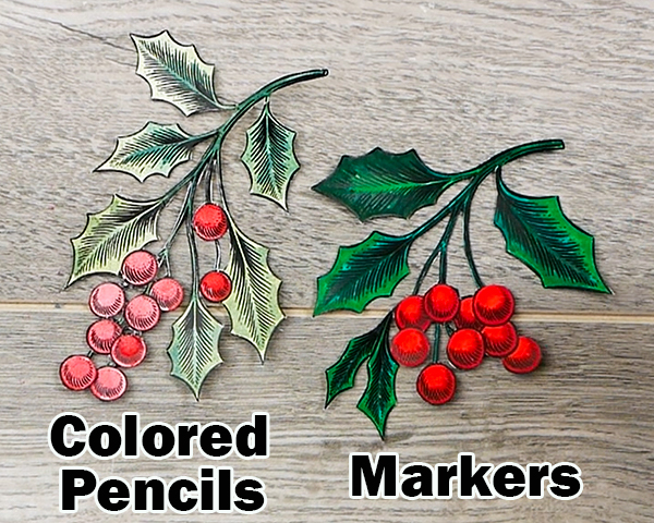 Comparing coloring with colored pencils vs markers