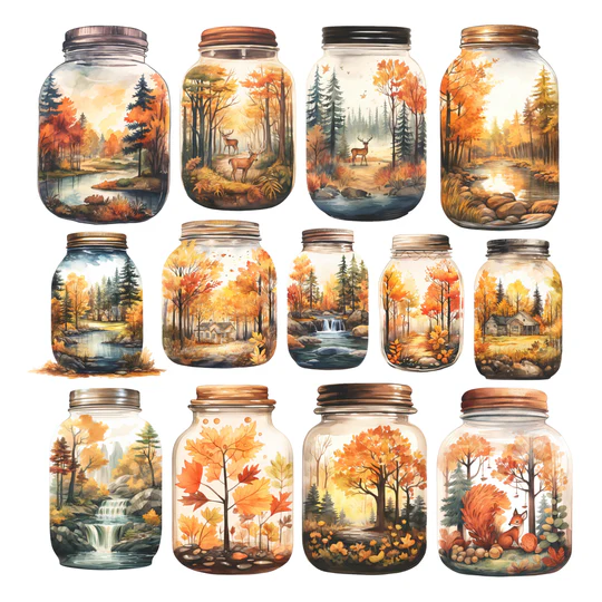 Simply Stated Design - Thankful For My Gnomies Jars Ephemera