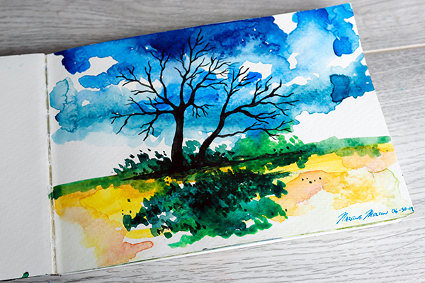 Best wet on wet watercolor journal- Strathmore 400 cold press watercolor journal