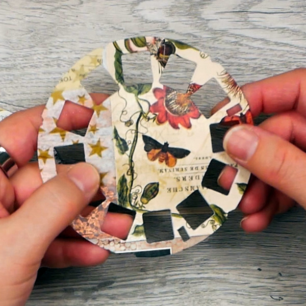 Viewfinder Die Cut made from DIY Collage Paper