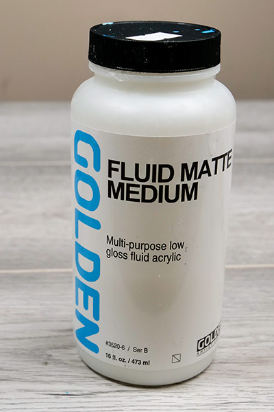 Golden Fluid Matte Medium is a great collage glue