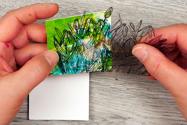 Adding acetate image created by Nadine Milton of Hop-A-Long Studio to decorate art paperclip
